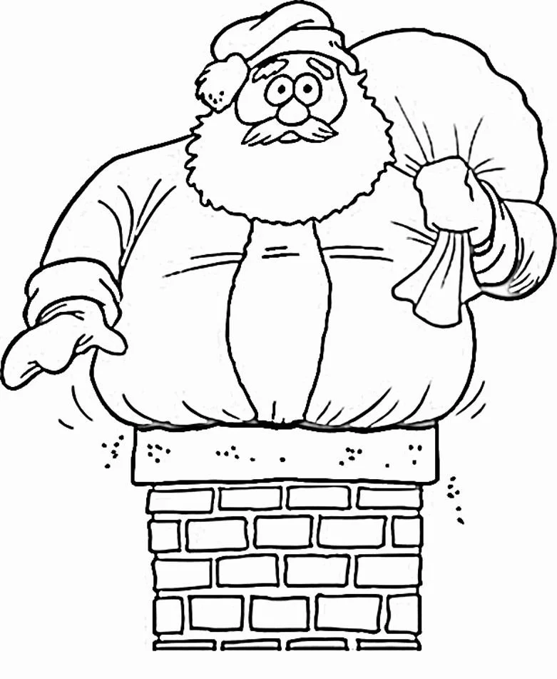 Santa Coloring Pages 2