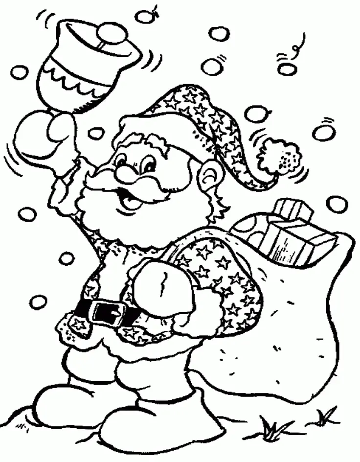 Santa Coloring Pages 4