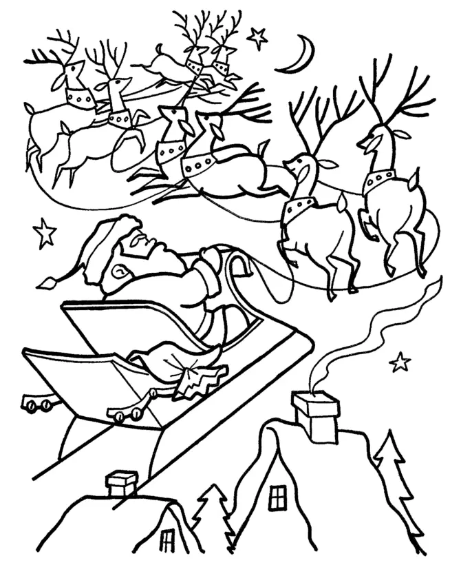 Santa Coloring Pages 8