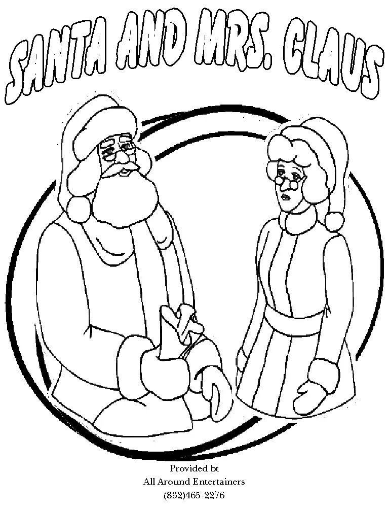 Santa Mrs Claus Coloring Pages 5