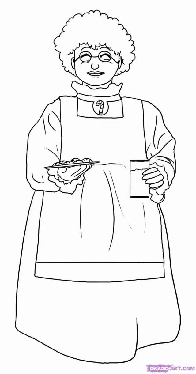 Santa Mrs Claus Coloring Pages 9