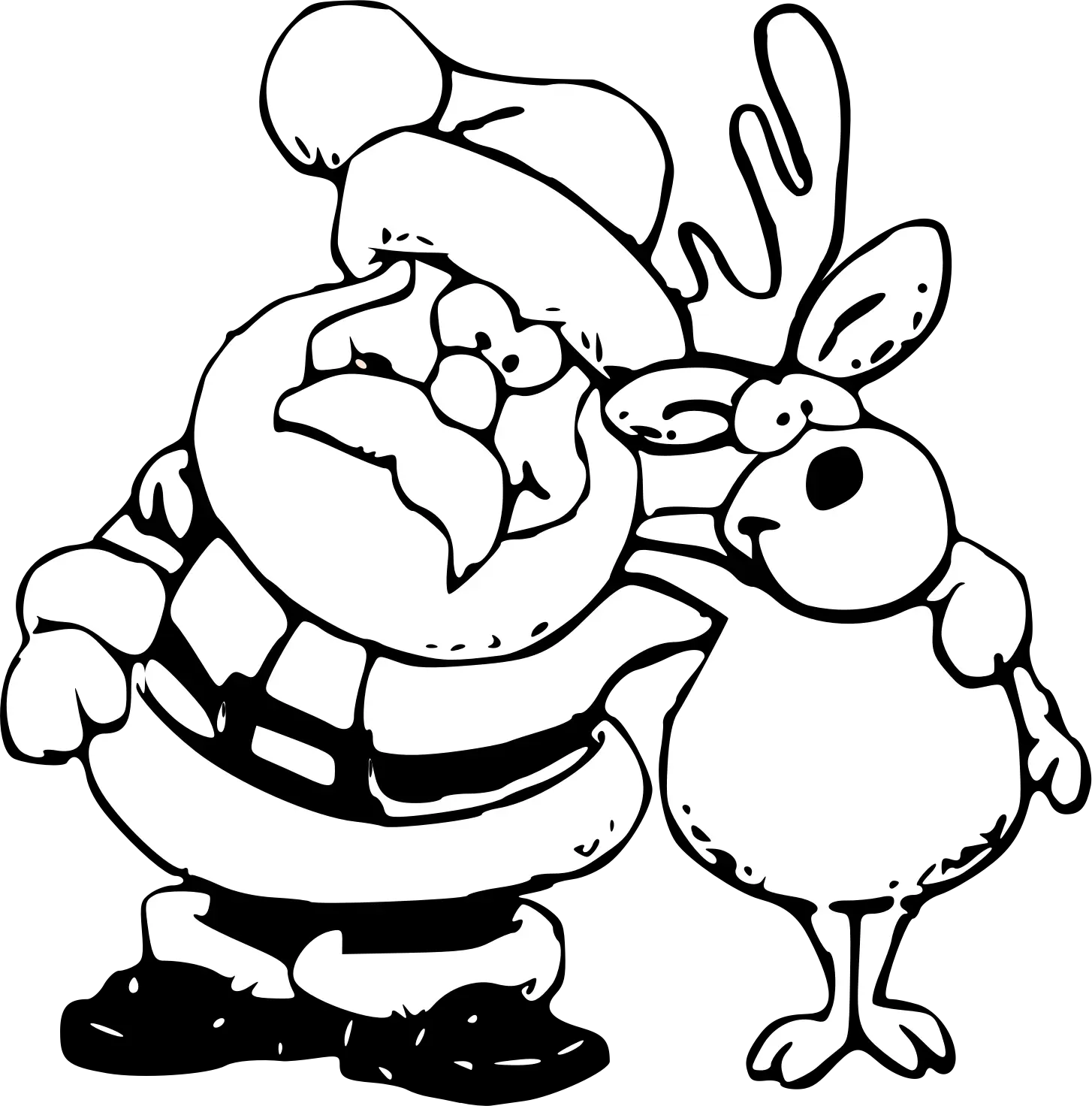 Santa Reindeer Coloring Pages 15