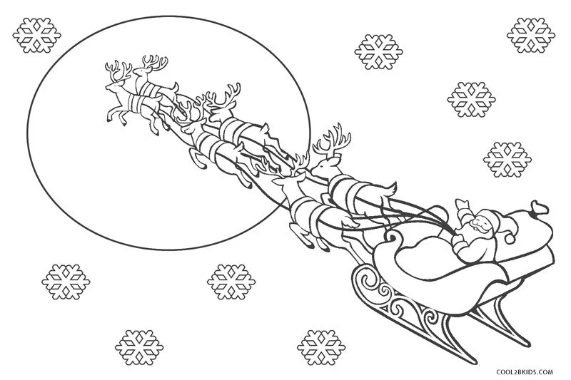 Santa Reindeer Coloring Pages 23