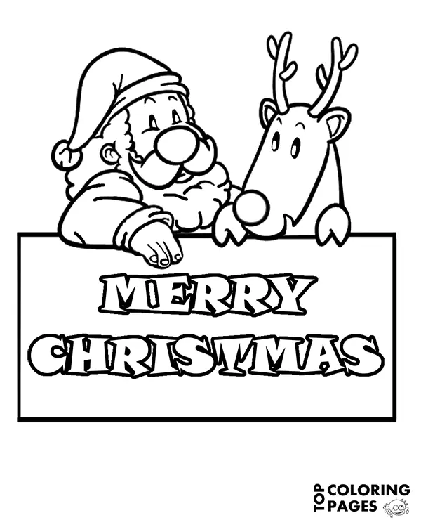 Santa Reindeer Coloring Pages 24