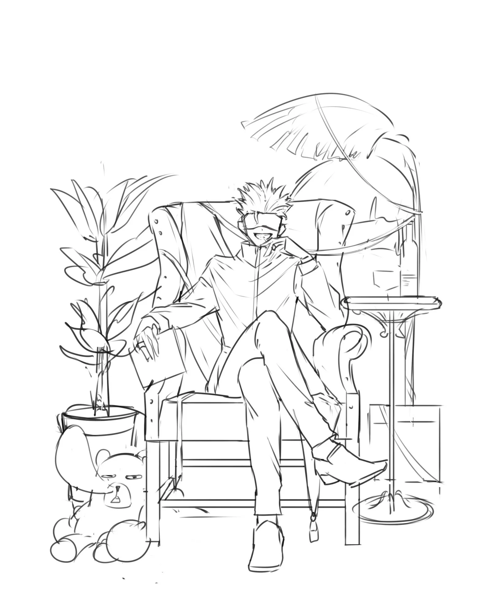 Satoru Gojo Coloring Pages 22