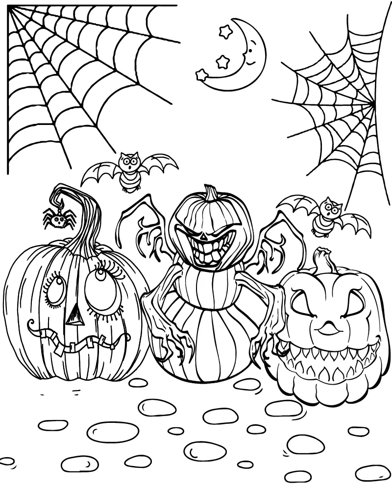 Halloween assustador Para Colorir 11