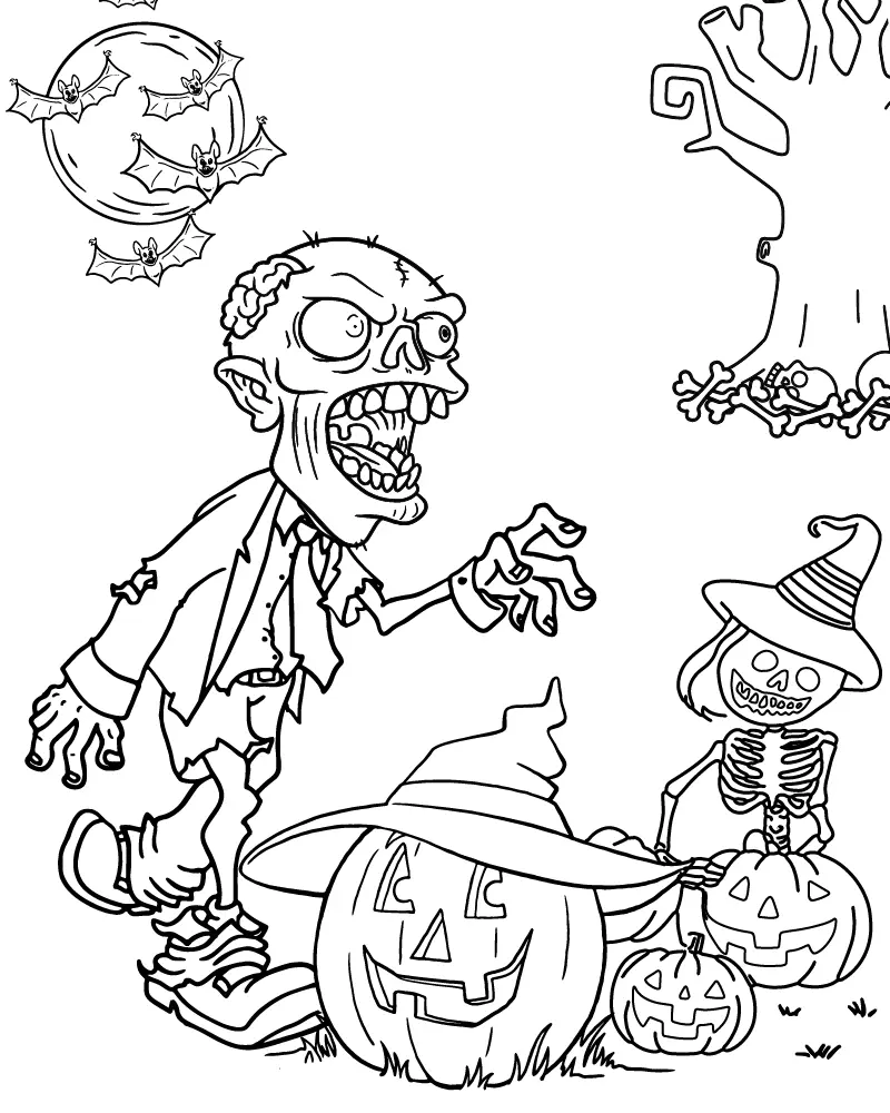 Halloween assustador Para Colorir 16