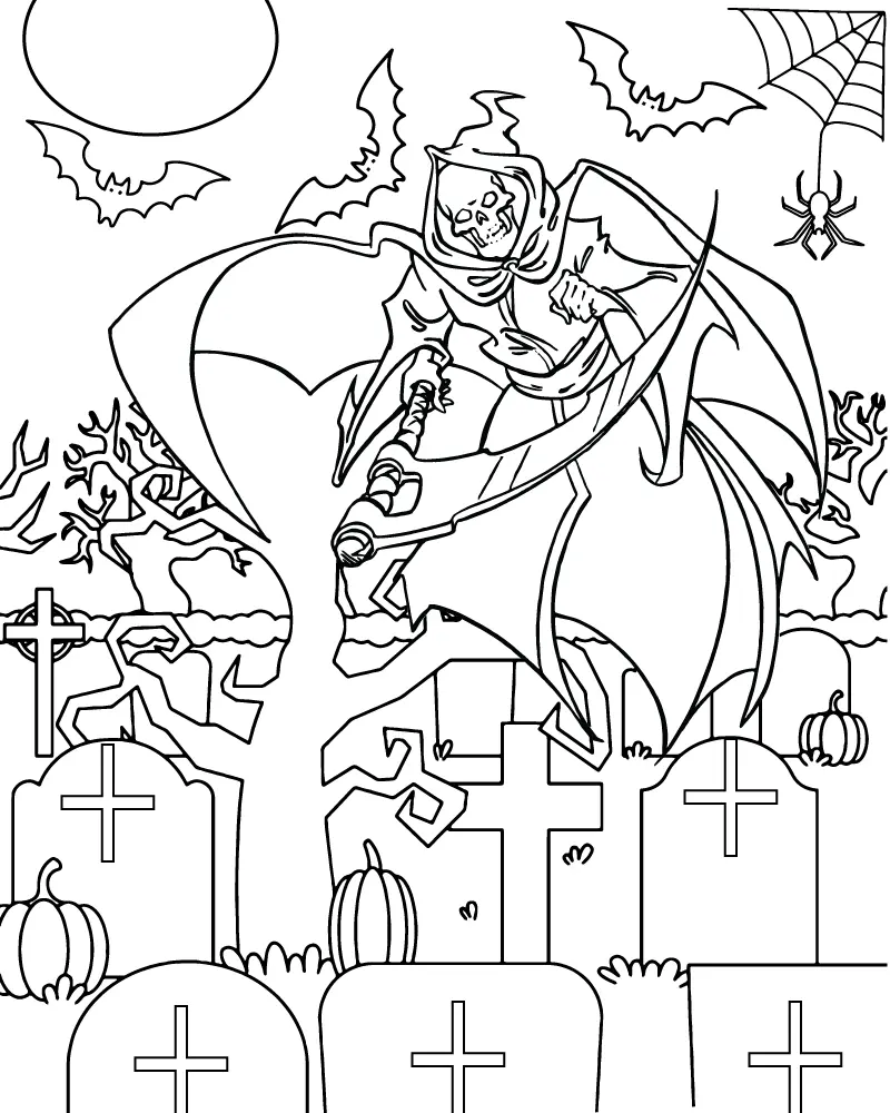 Halloween assustador Para Colorir 7