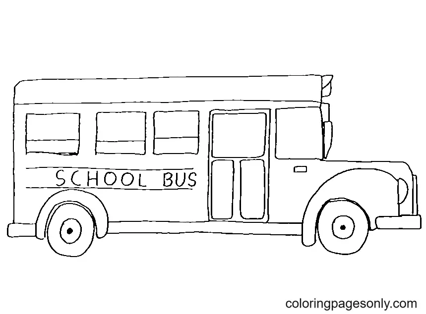 Desenhos de Onibus Escolar Para Colorir