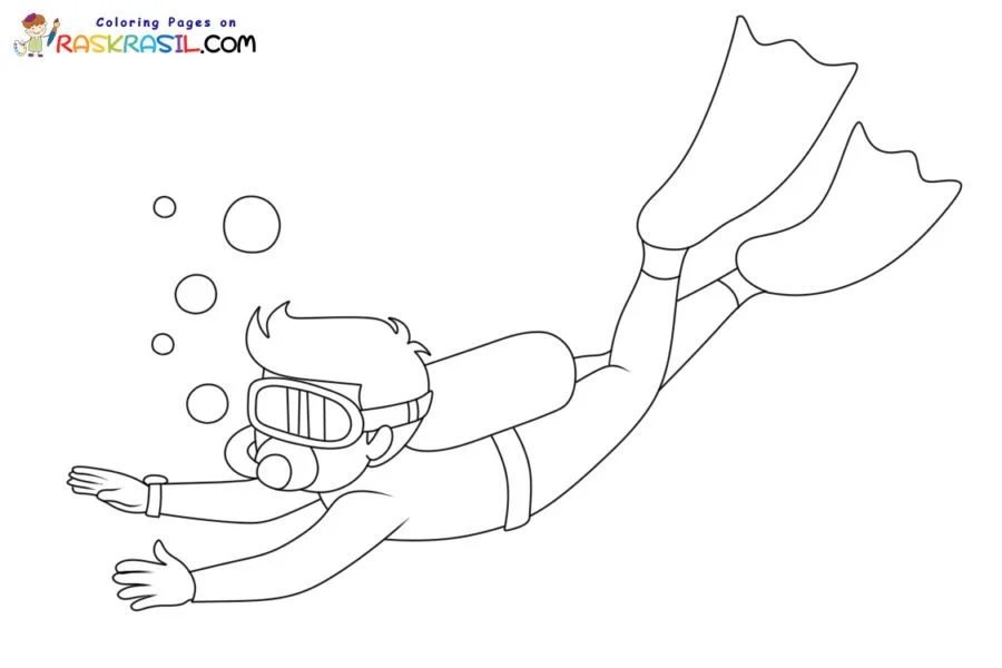 Scuba Diving Coloring Pages 55