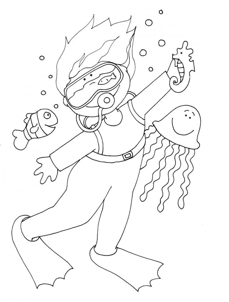 Scuba Diving Coloring Pages 62