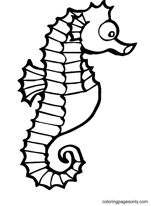 Desenhos de Cavalo Marinho Para Colorir 54