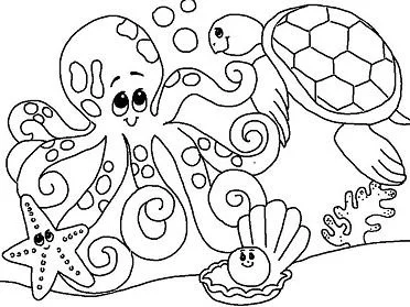 Seas and oceans Coloring Pages 2