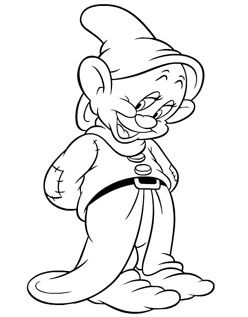 Seven Dwarfs Coloring Pages 1