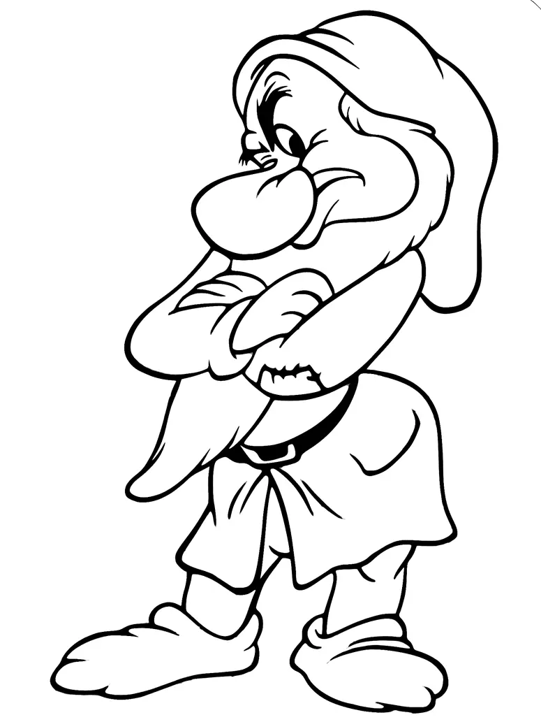 Seven Dwarfs Coloring Pages 10