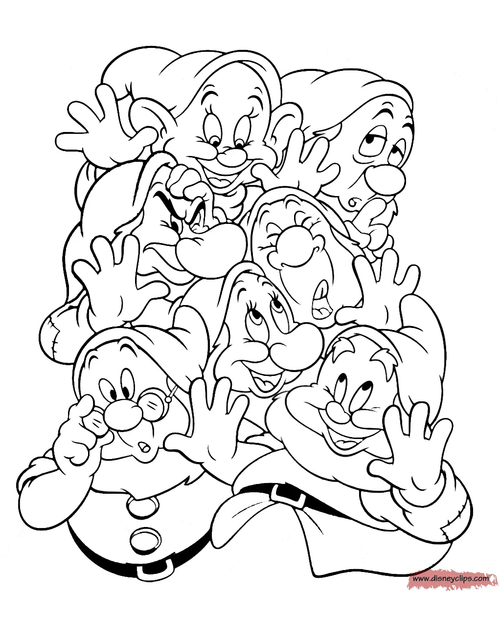 Seven Dwarfs Coloring Pages 12