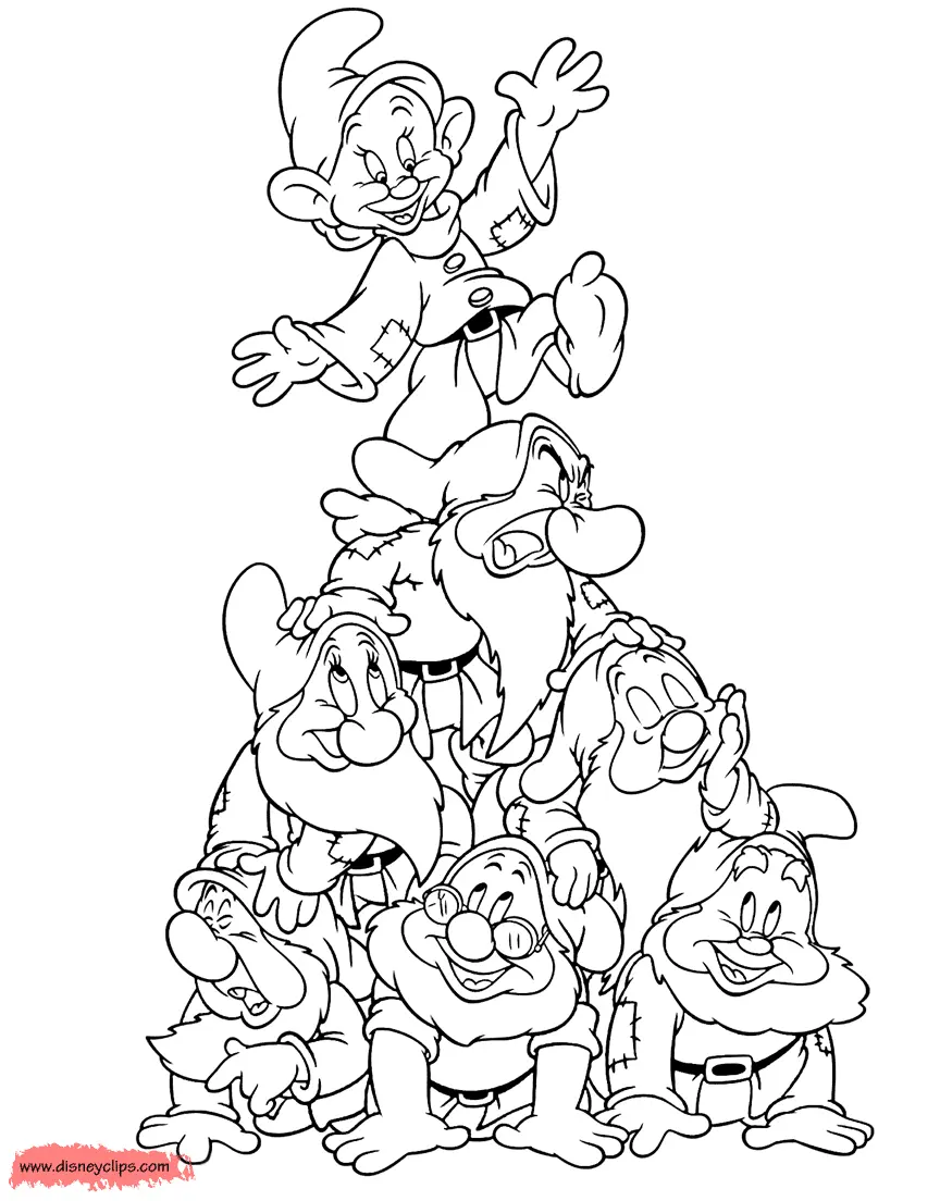 Seven Dwarfs Coloring Pages 9