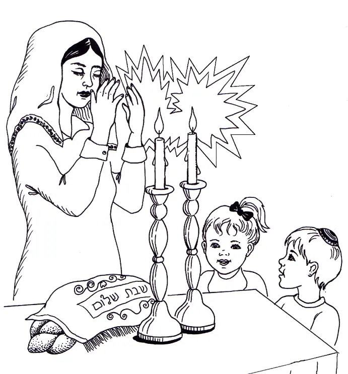 Shabbat Coloring Pages 2