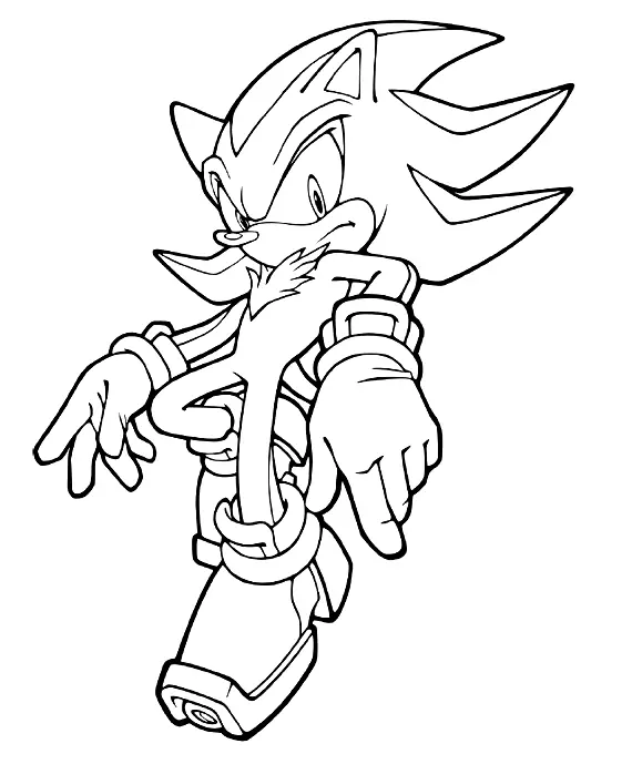 Shadow the Hedgehog Coloring Pages 49