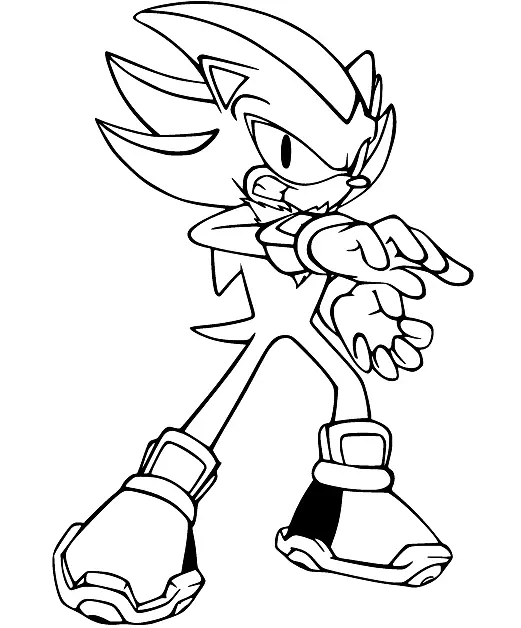 Shadow the Hedgehog Coloring Pages 50