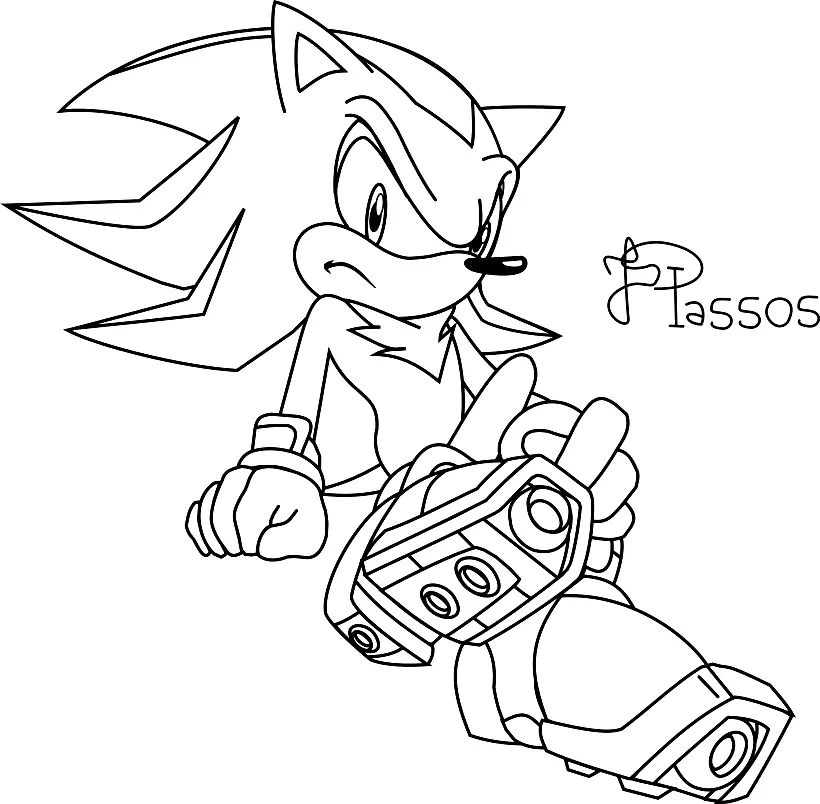 Shadow the Hedgehog Coloring Pages 51