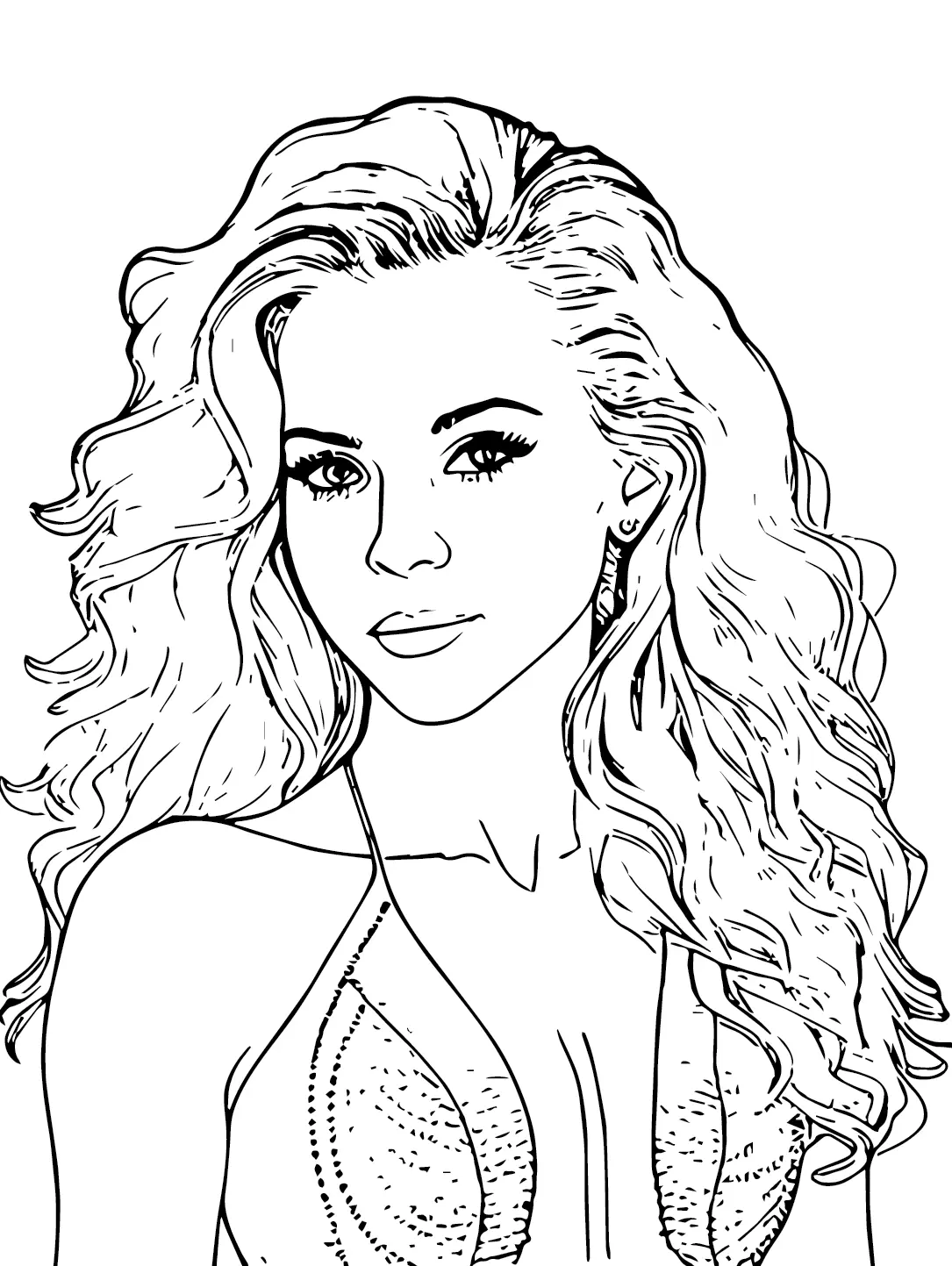 Desenhos de Shakira Para Colorir 1