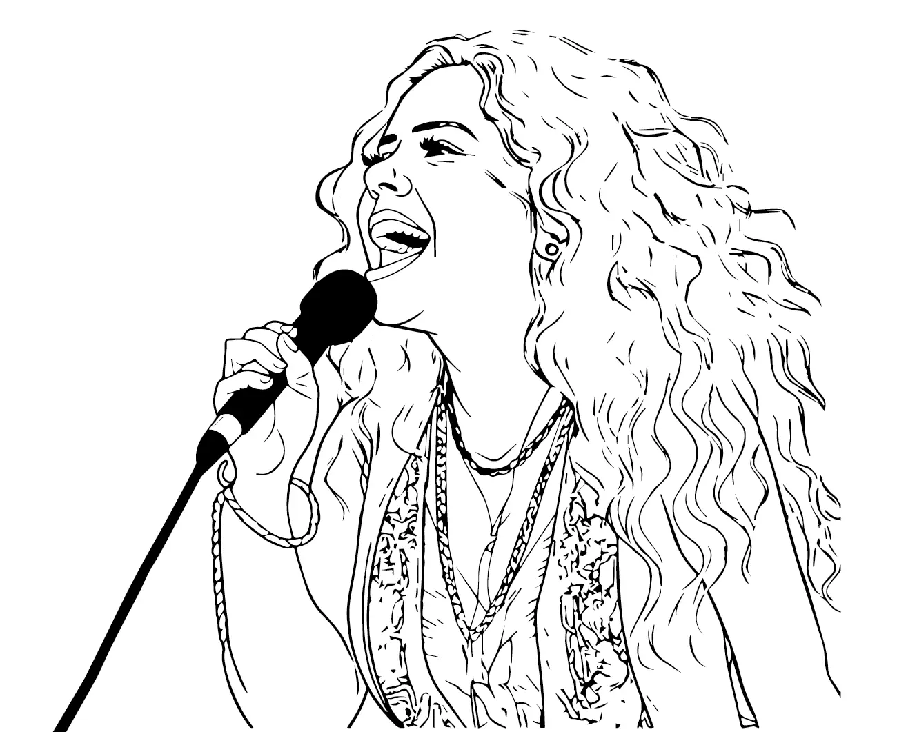 Desenhos de Shakira Para Colorir 10