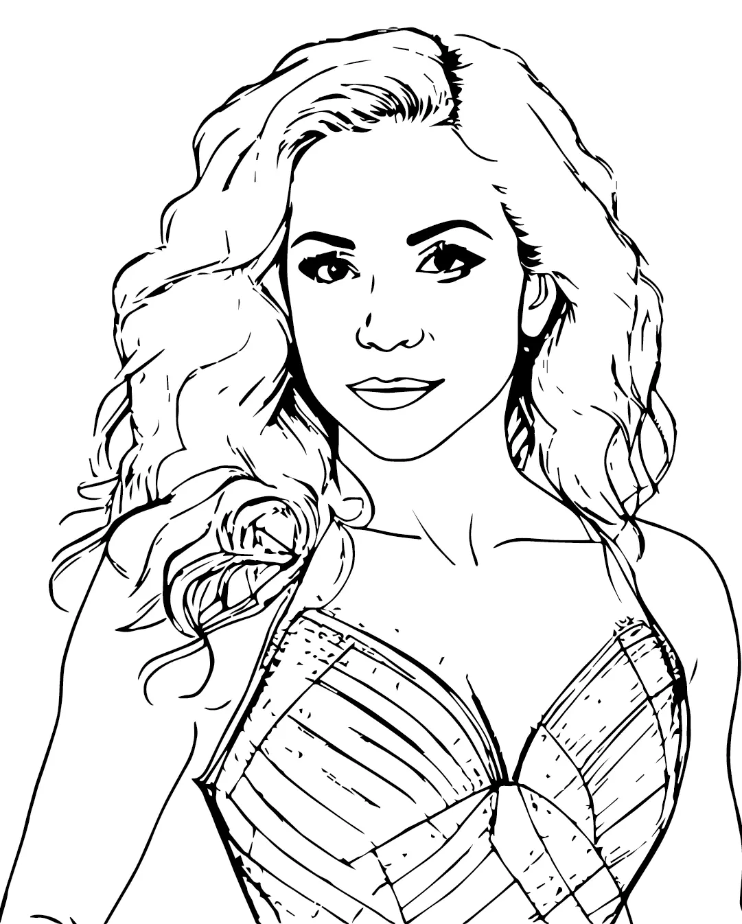 Desenhos de Shakira Para Colorir 11