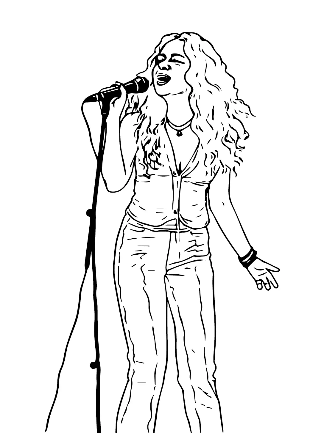 Desenhos de Shakira Para Colorir 12