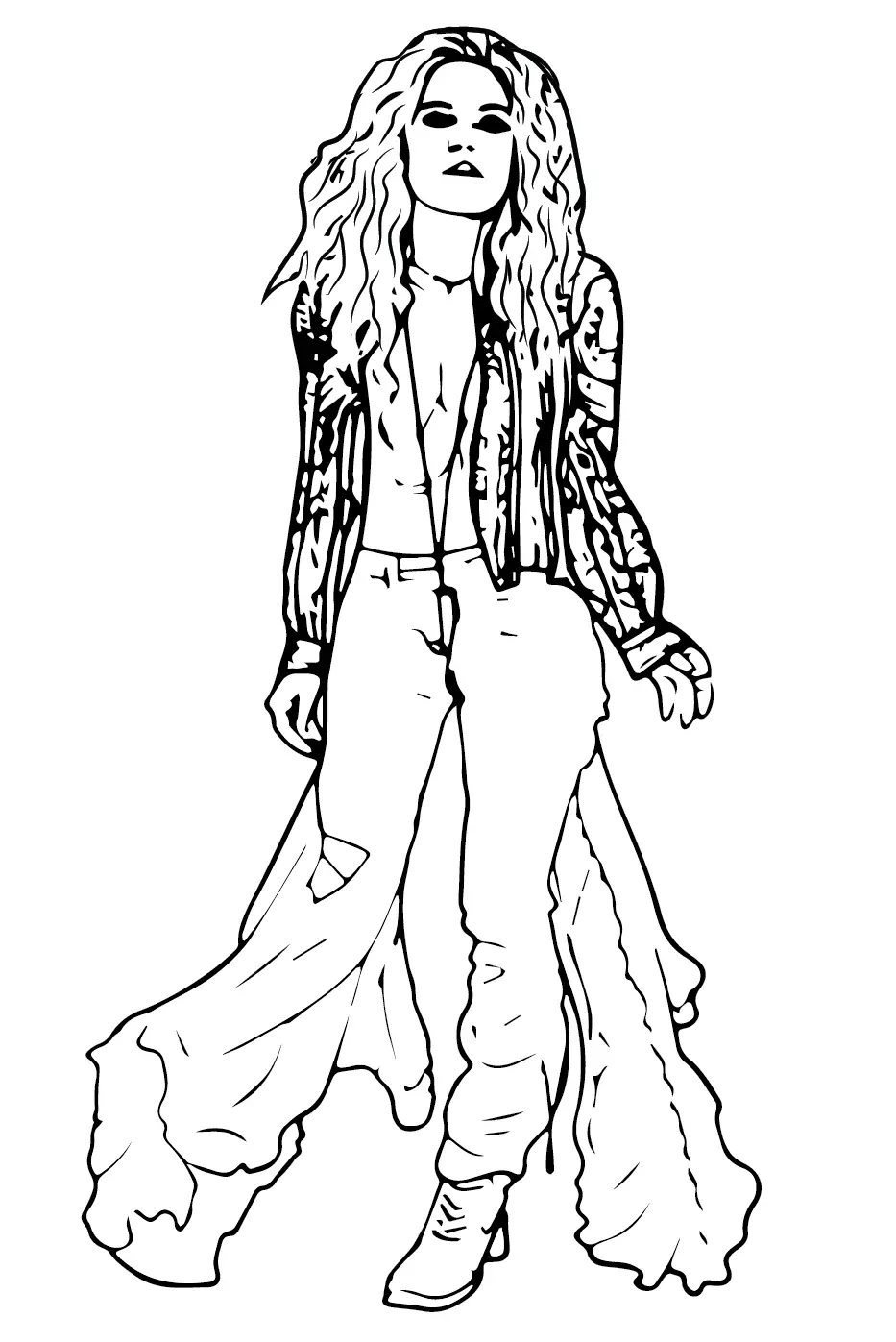 Desenhos de Shakira Para Colorir 13