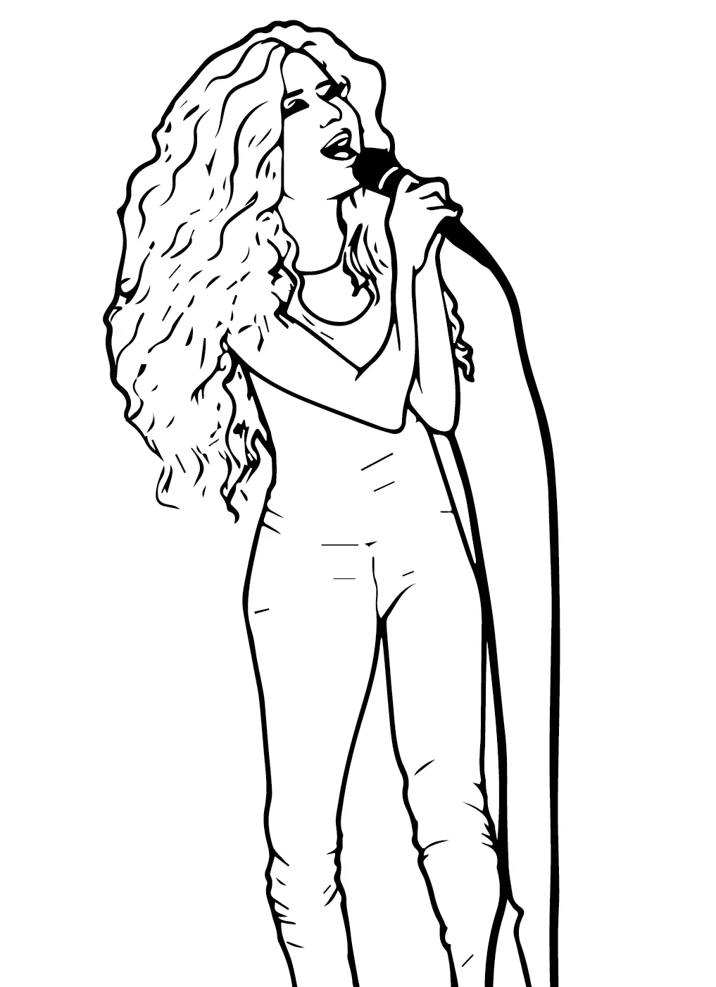 Desenhos de Shakira Para Colorir 15