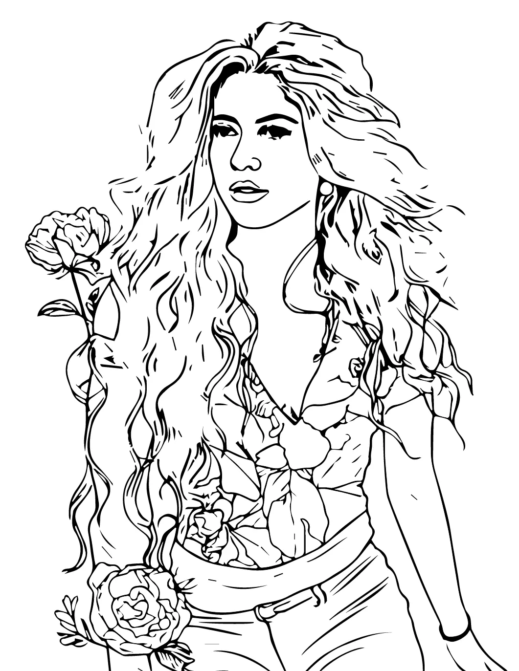 Desenhos de Shakira Para Colorir 16