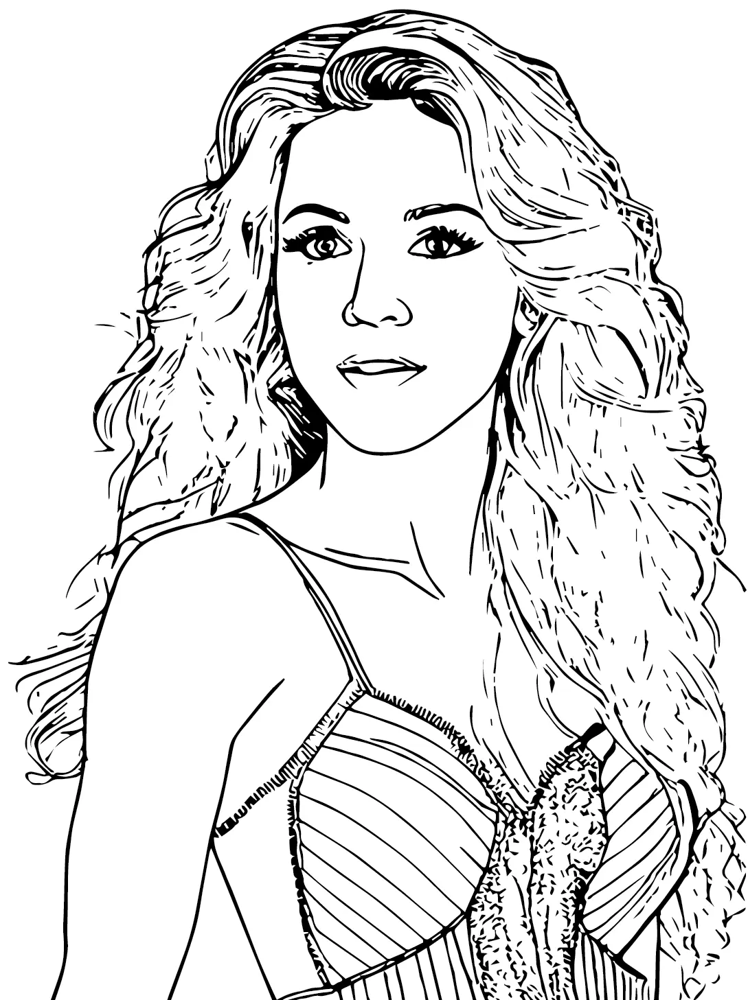 Desenhos de Shakira Para Colorir 17