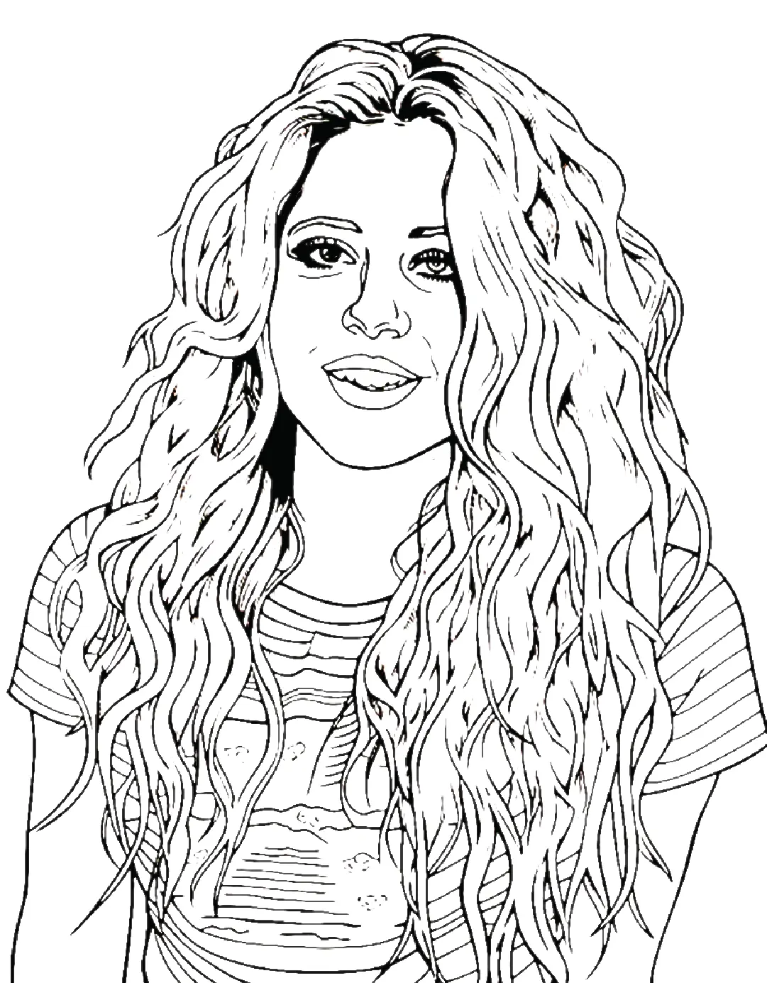 Desenhos de Shakira Para Colorir 19