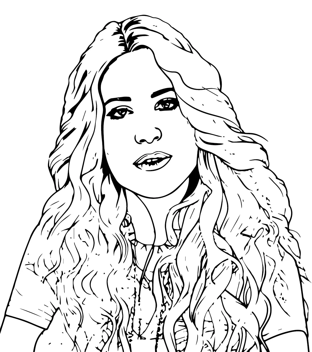 Desenhos de Shakira Para Colorir