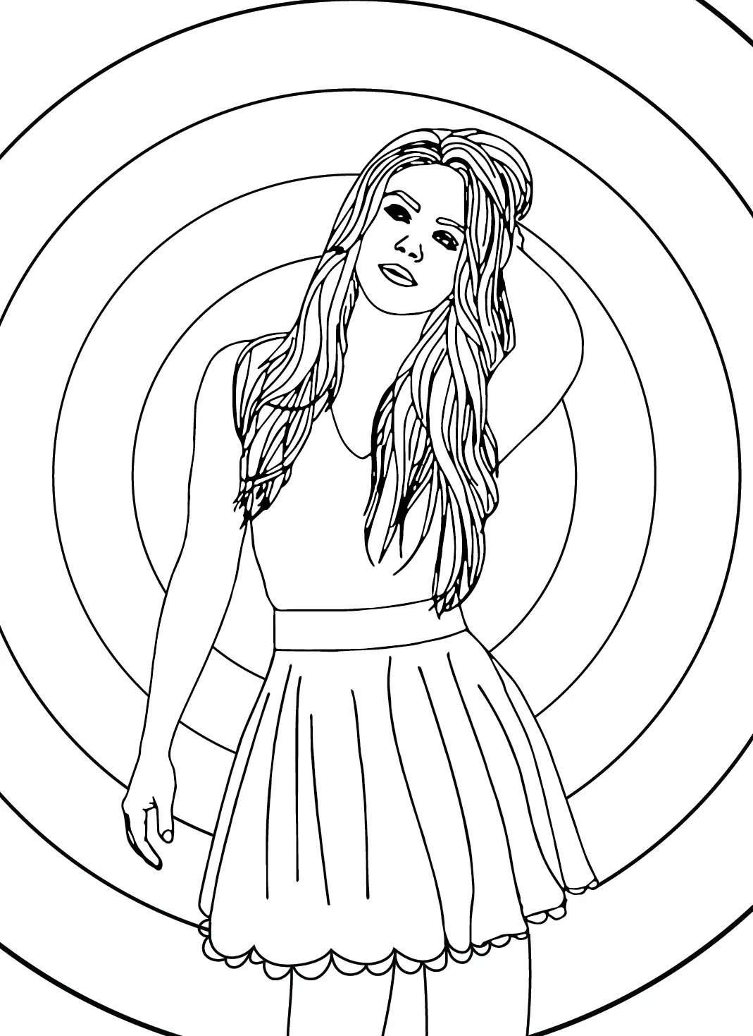 Desenhos de Shakira Para Colorir 5