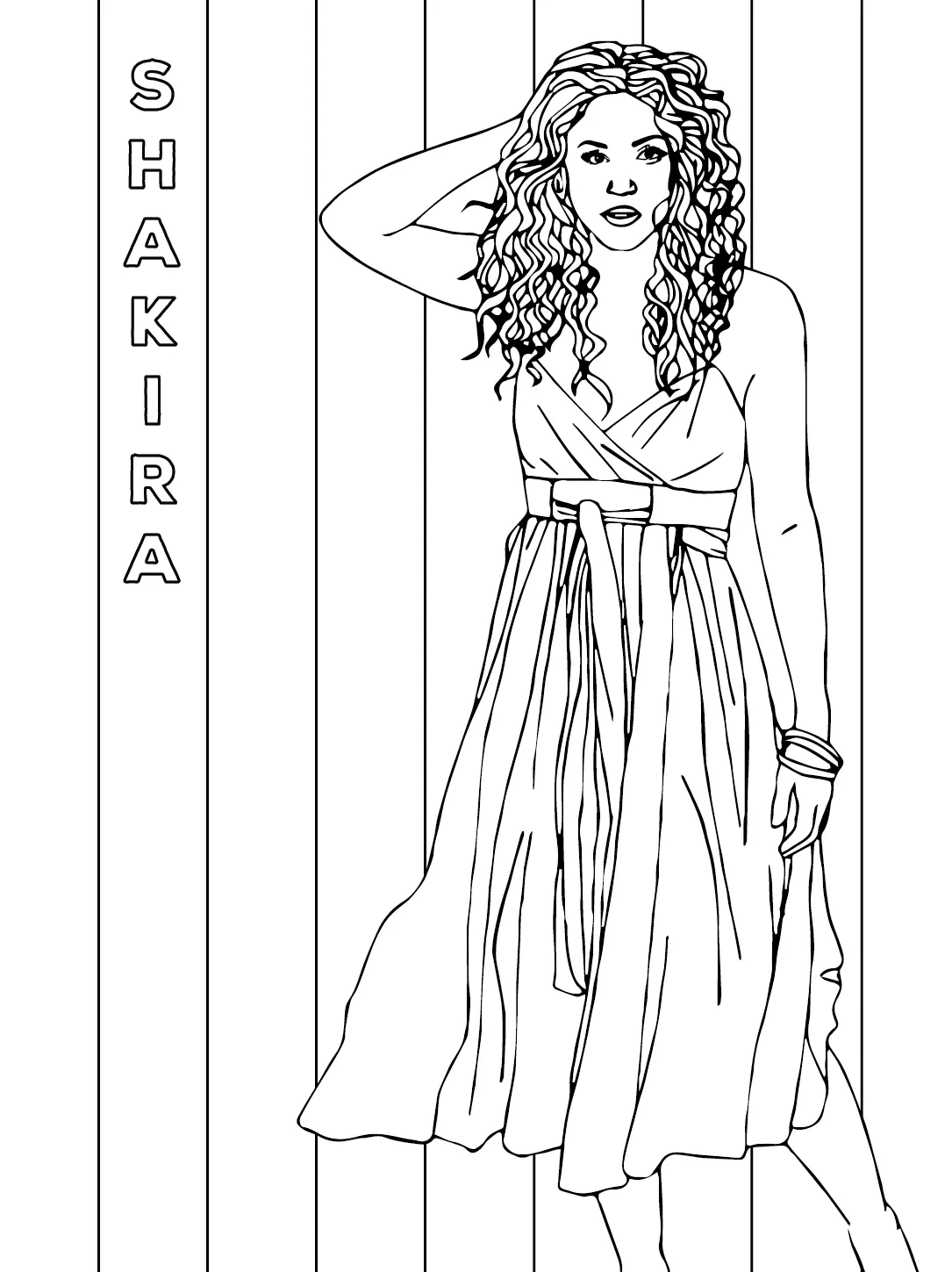 Desenhos de Shakira Para Colorir 6