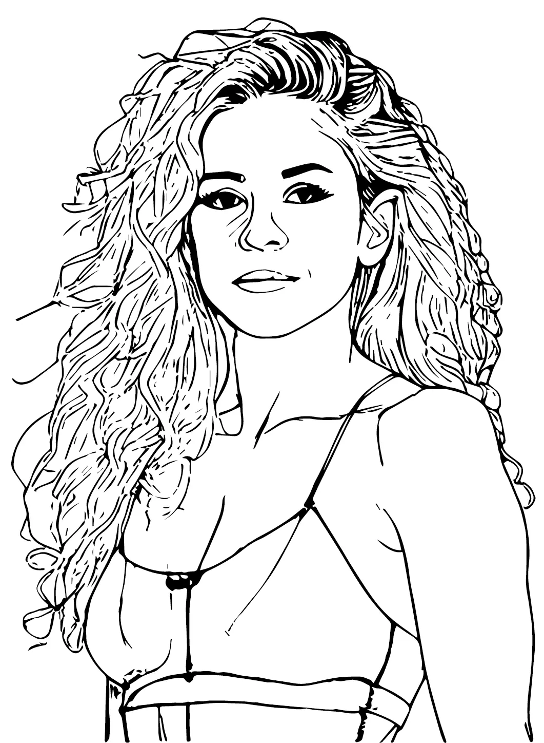 Desenhos de Shakira Para Colorir 9