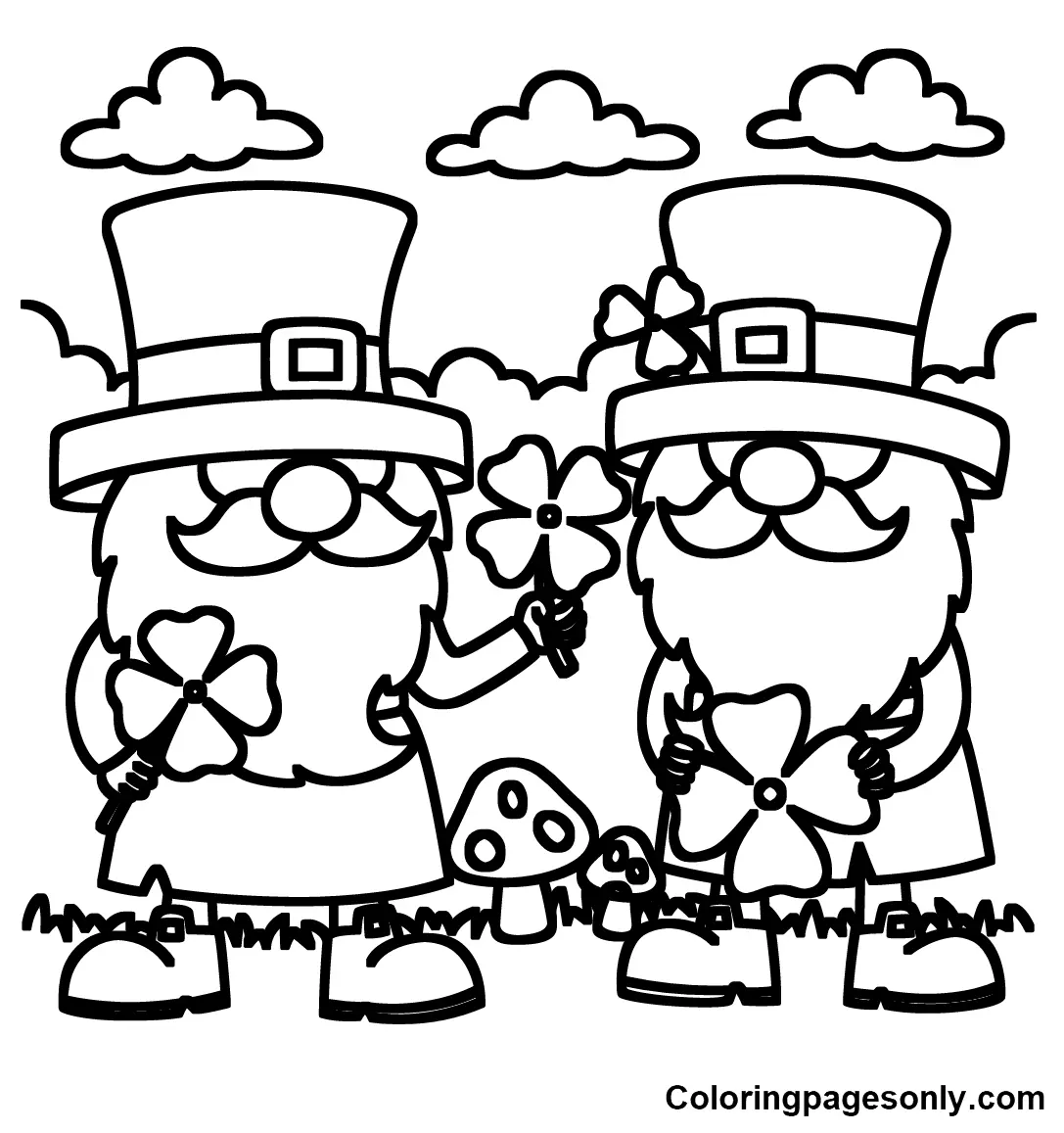 Shamrock Coloring Pages 1