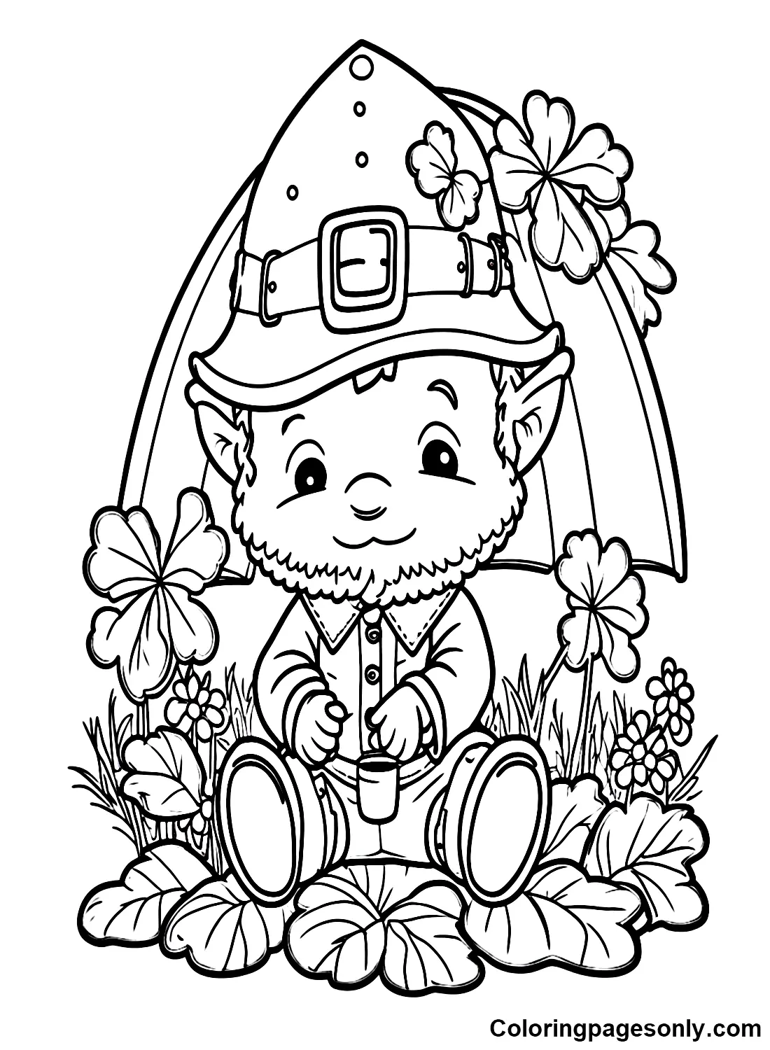 Shamrock Coloring Pages 12