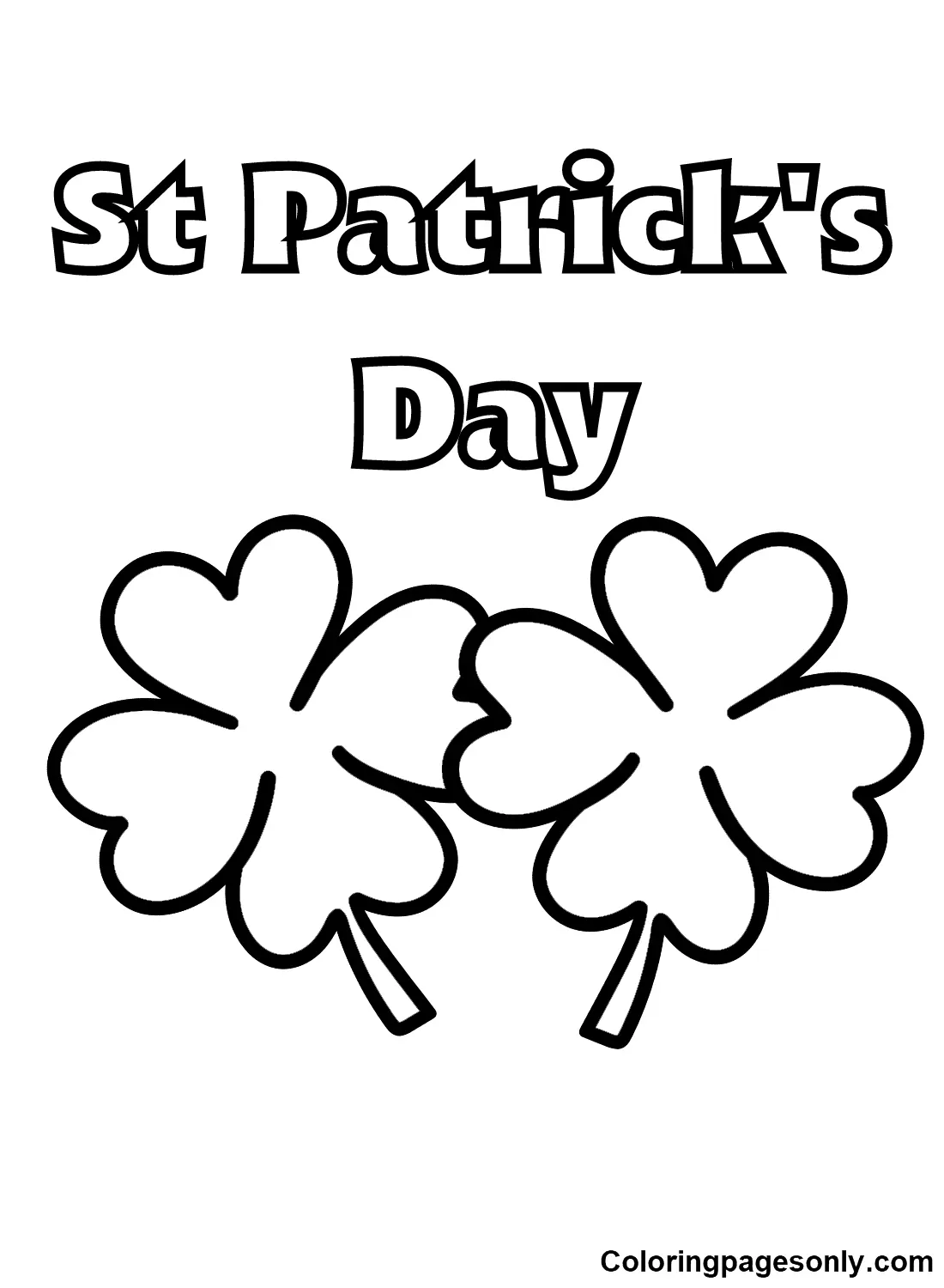 Shamrock Coloring Pages 6