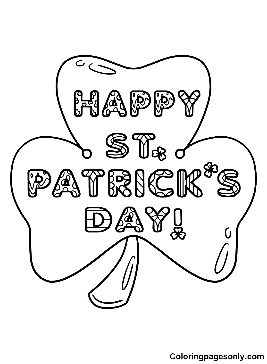 Shamrock Coloring Pages 9