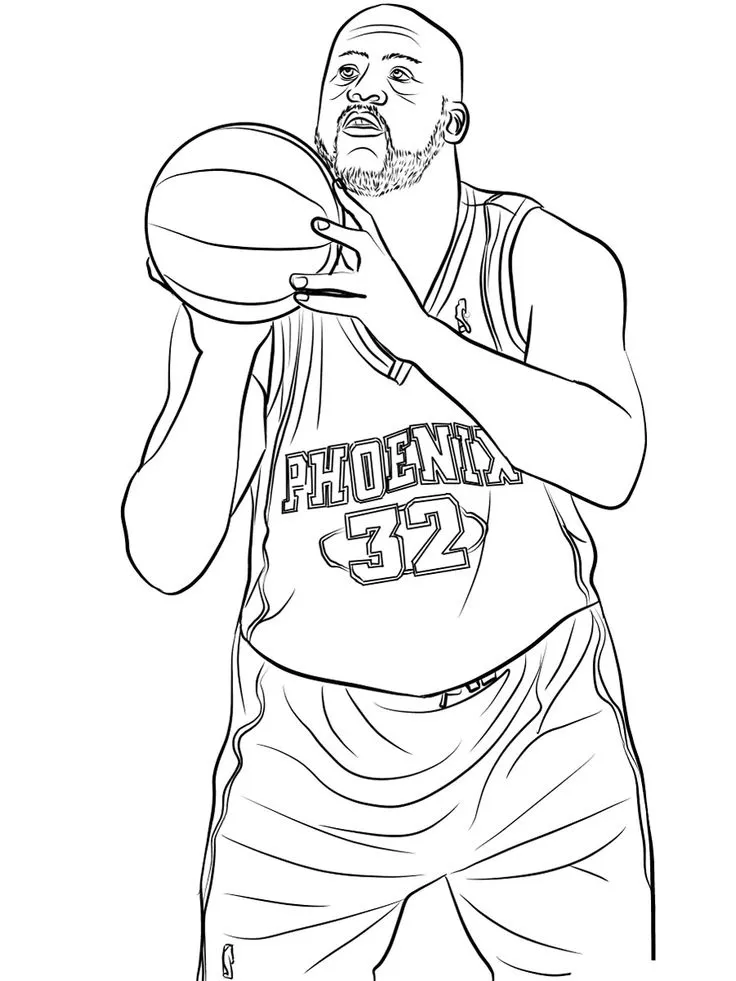 Shaquille O Neal Coloring Pages 1