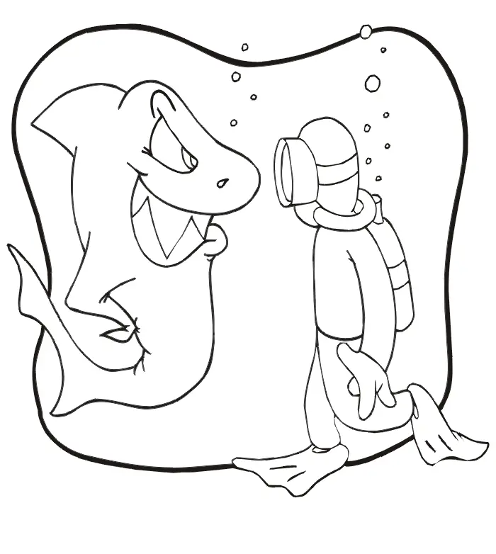 Desenhos de Shark Para Colorir 92