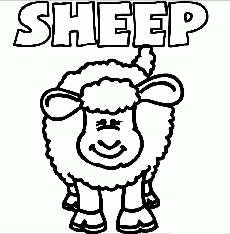 Sheep Coloring Pages 11