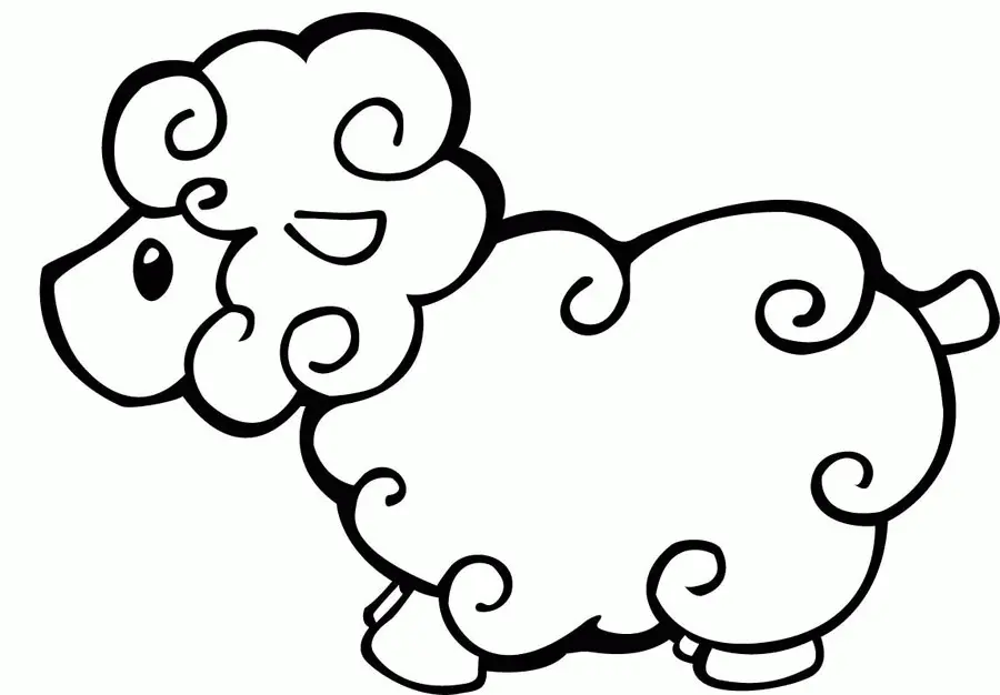 Sheep Coloring Pages 8