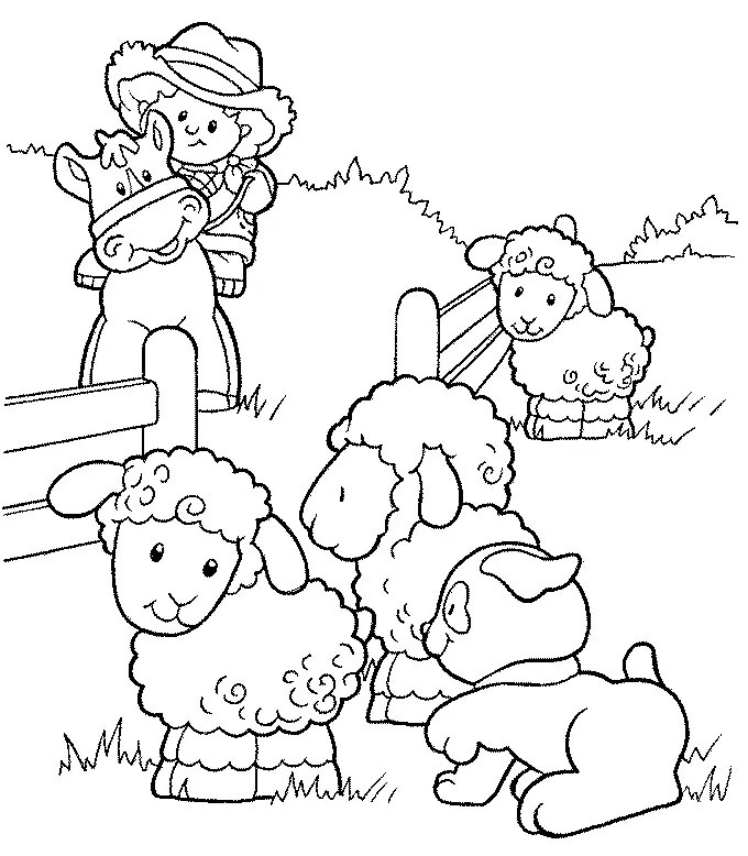 Sheep Coloring Pages 9