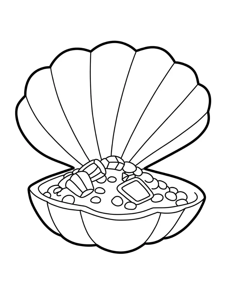 Shells coloring pages 15