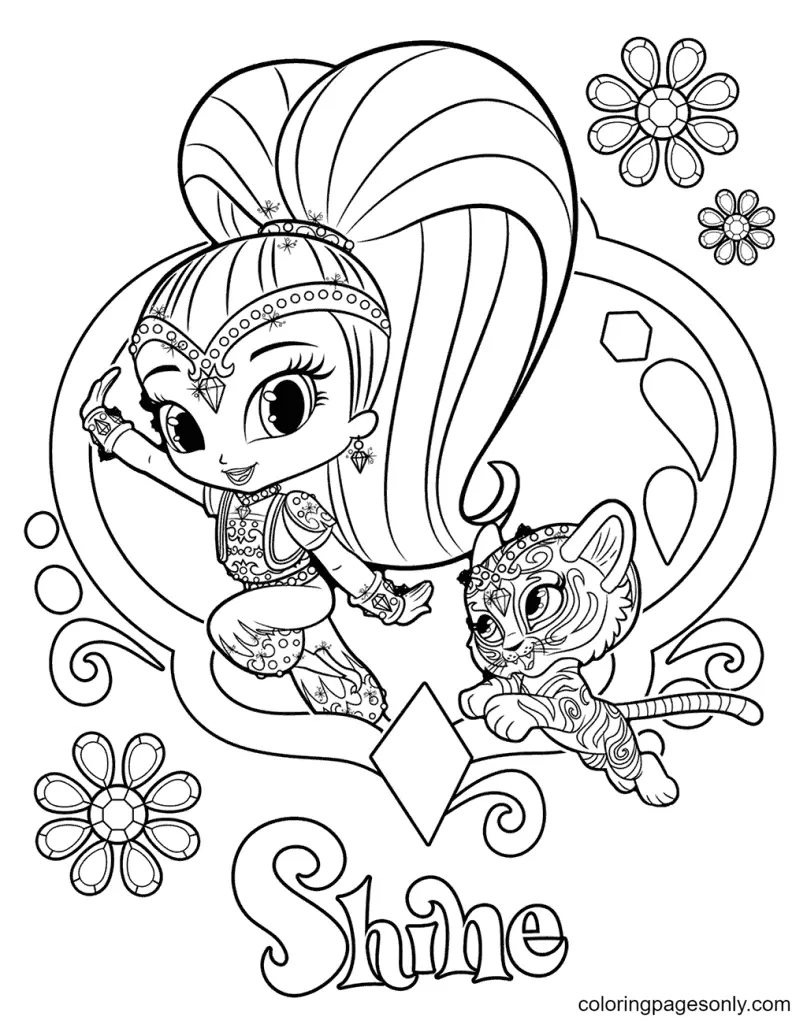 Desenhos de Shimmer e Shine Para Colorir 25