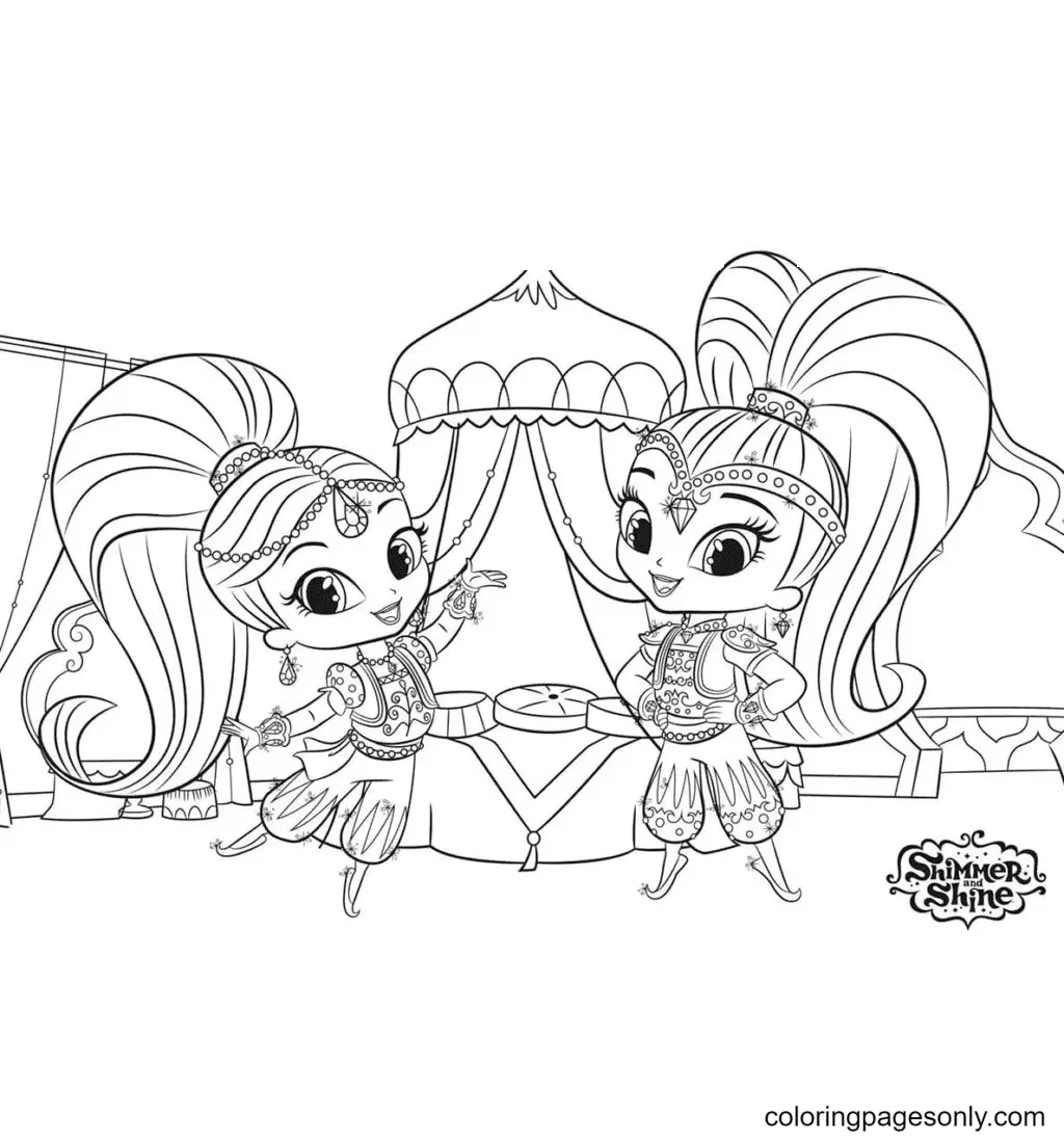 Desenhos de Shimmer e Shine Para Colorir 26